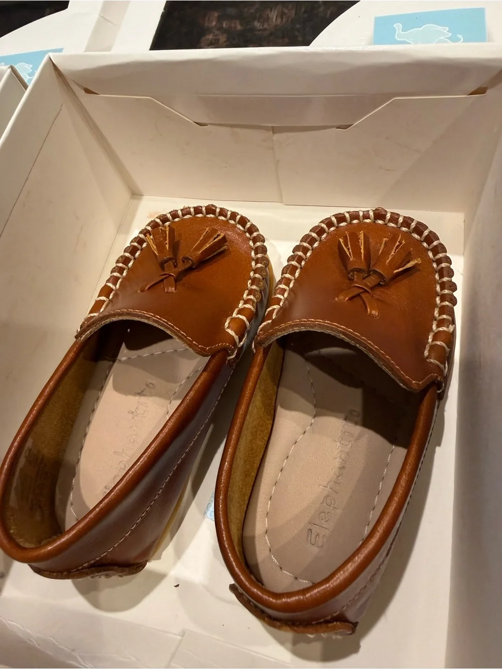 Little Kids Brown ELEFANTITO Tassel Loafers - Slip-on